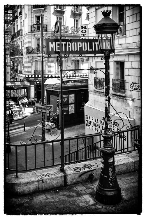 Művészeti fotózás Black Montmartre - Paris Metro