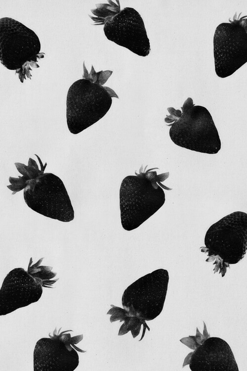 Black strawberries Fototapete
