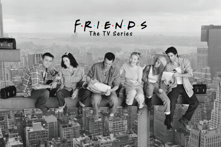 Carta da parati Friends - Pranzo in cima a un grattacielo