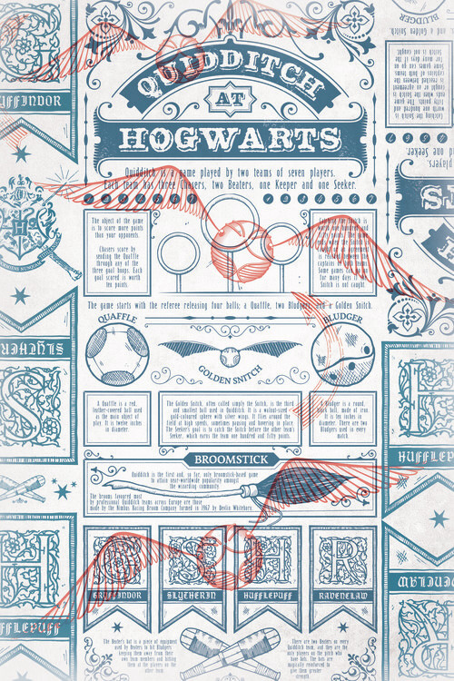Carta da parati Harry Potter - Quidditch at Hogwarts
