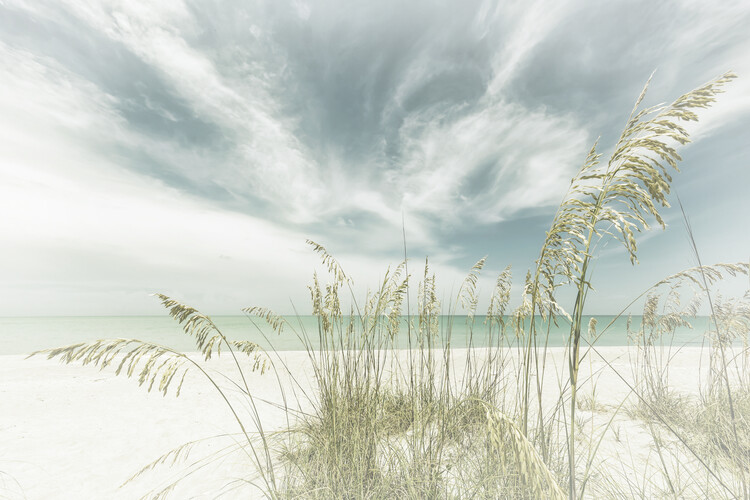 Heavenly calmness on the beach | Vintage Fototapeta