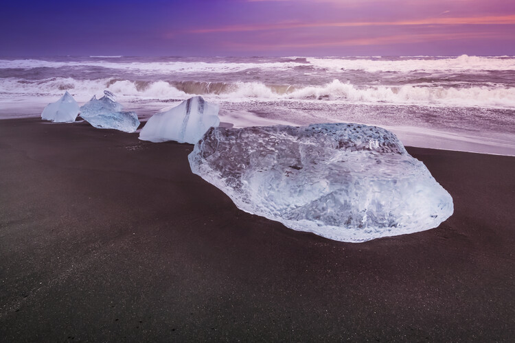 Umělecká fotografie ICELAND Blocks of ice on the coast