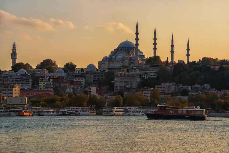 Umělecká fotografie Istanbul sunset