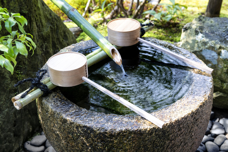 Umělecká fotografie Natural Japanese Fountain