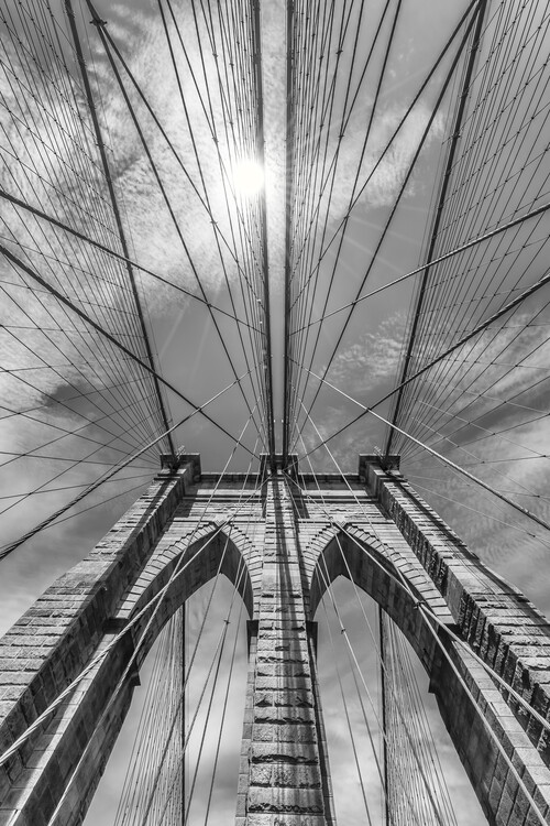 Umělecká fotografie NEW YORK CITY Brooklyn Bridge in Detail