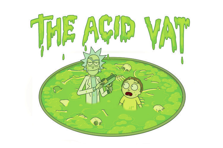 Papier peint Rick & Morty - The acid vat