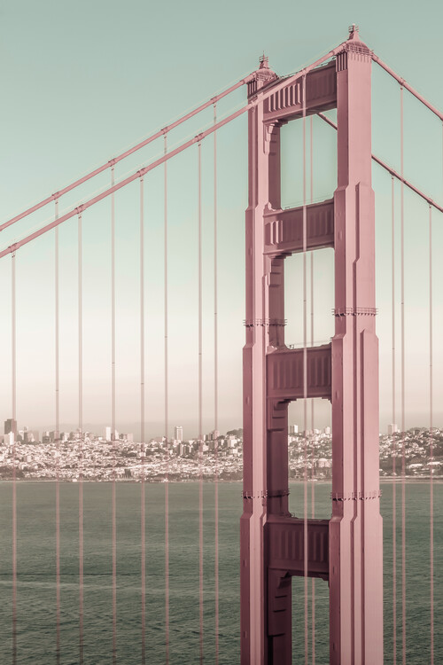 Umjetnička fotografija SAN FRANCISCO Golden Gate Bridge | urban vintage style