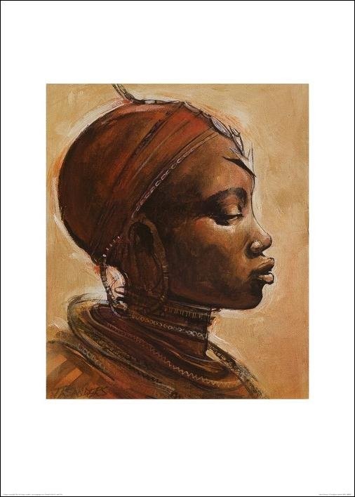 Masai woman I. Festmény reprodukció