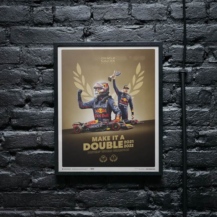 Umělecký tisk Max Verstappen - Make It A Double - 2022 F1® World Drivers' Champion