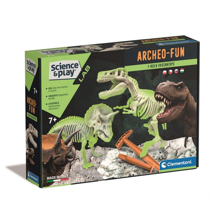Science & Play - Archeo Fun - T-Rex & Triceratops