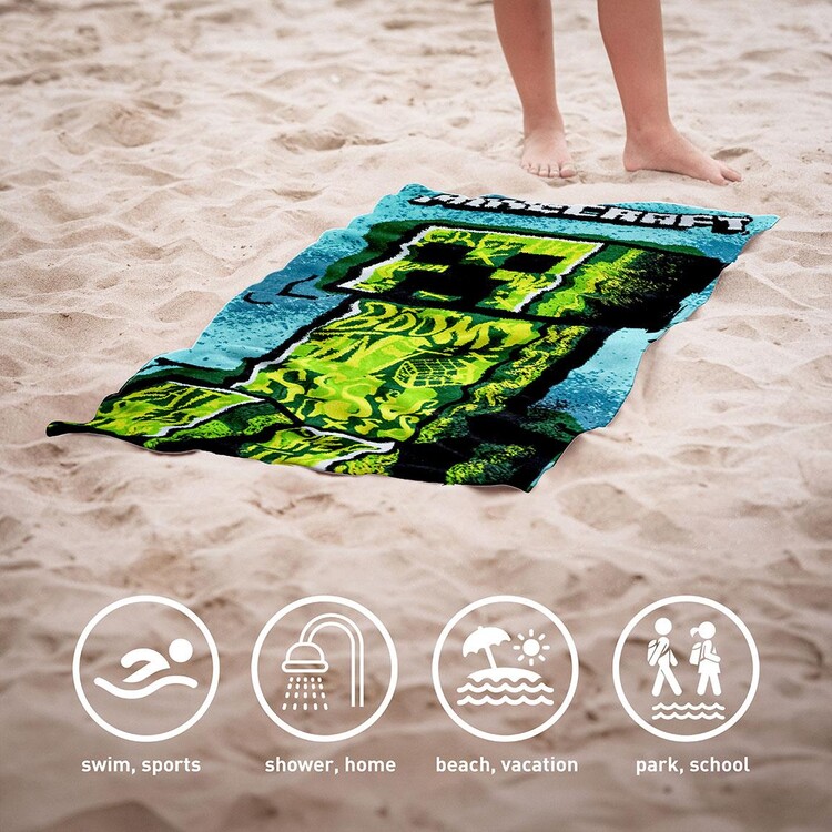 Minecraft beach towel hotsell