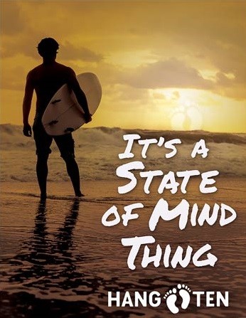 Plåtskylt Hang Ten - State of Mind