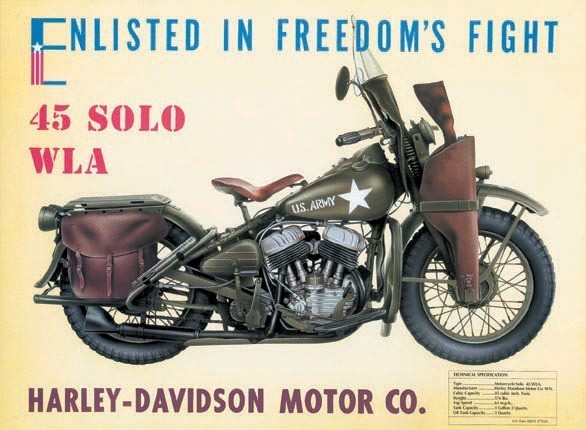 Harley Davidson Flathead Nostalgie Blechschild 30 cm NEU  shield 