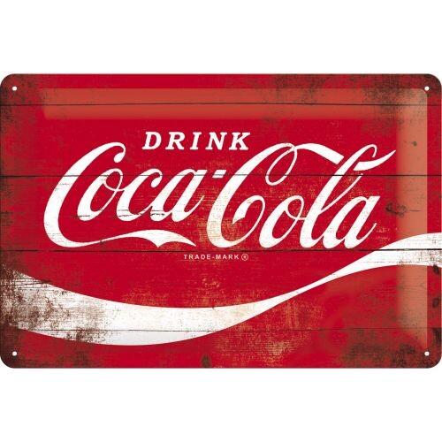 Metallskilt Coca-Cola - Logo Classic