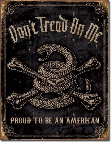 Metalowa tabliczka DTOM - Proud to be American