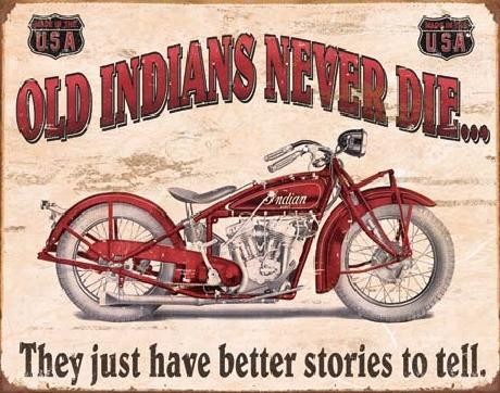 Metalowa tabliczka INDIAN - better stories