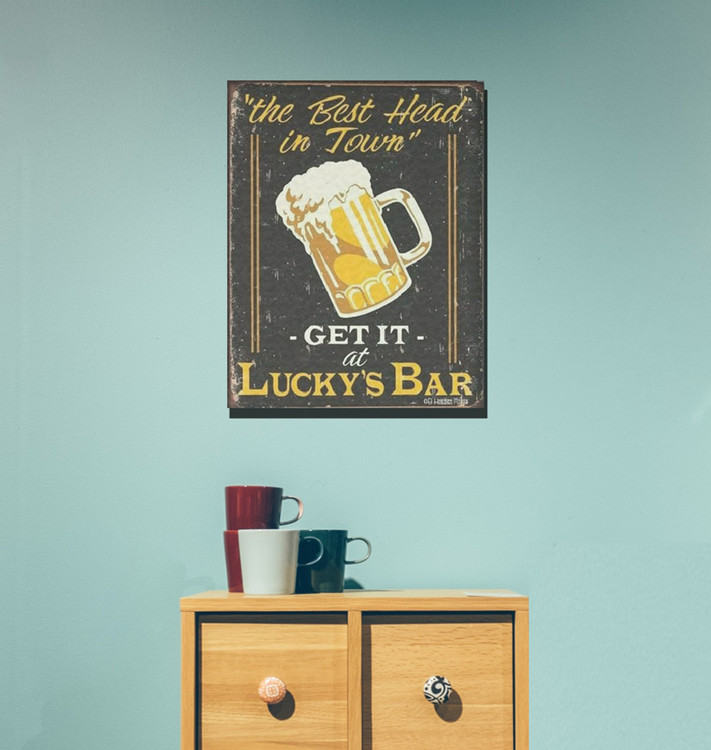 Metalowa tabliczka MOORE - lucky's bar