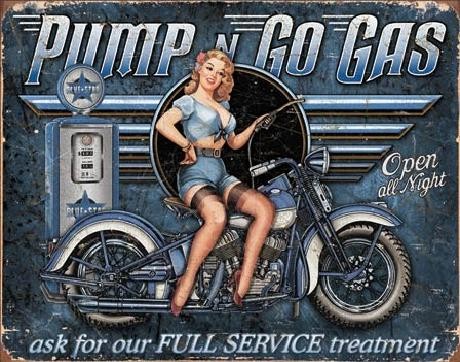 Metalowa tabliczka PUMP N GO GAS