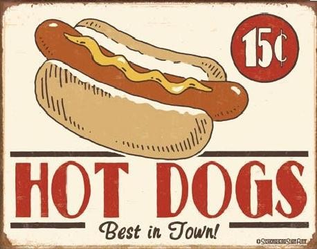 Metalowa tabliczka SCHOENBERG - hot dog