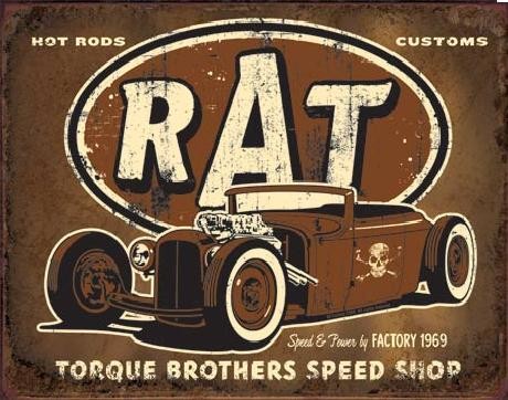 Metalowa tabliczka TORQUE - Rat Rod