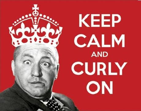 Metalskilt STOOGES - KEEP CALM - Curly On
