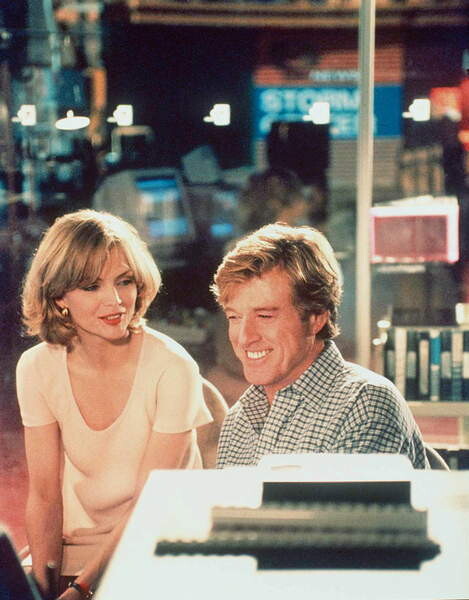 Adesivo murale Michelle Pfeiffer And Robert Redford, Up Close & Personnal 1996 Directed By Jon Avnet
