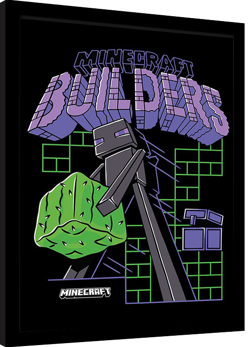 Zarámovaný plakát Minecraft - Builders