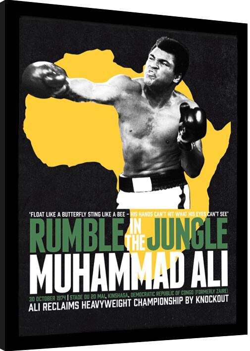 Zarámovaný plakát Muhammad Ali - Rumble in the Jungle