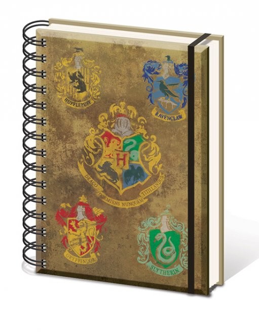 Notatnik Harry Potter - Hogwart's Crests A5
