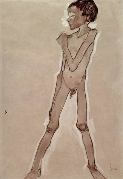 Adesivo murale Nude Boy Standing