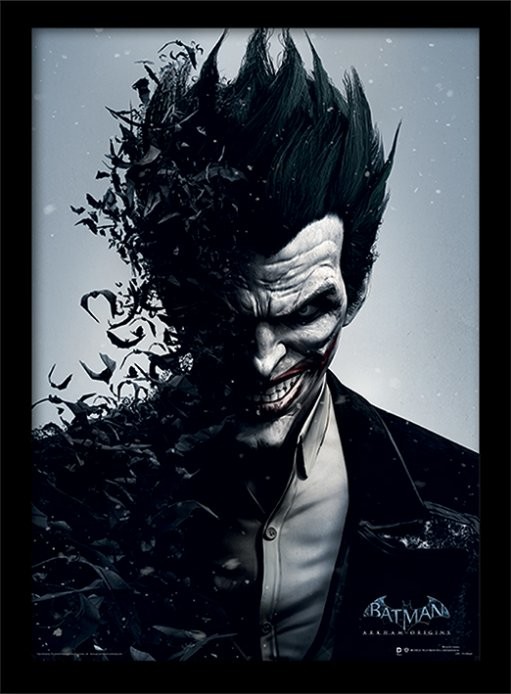 Zarámovaný plagát Batman: Arkham Origins - Joker