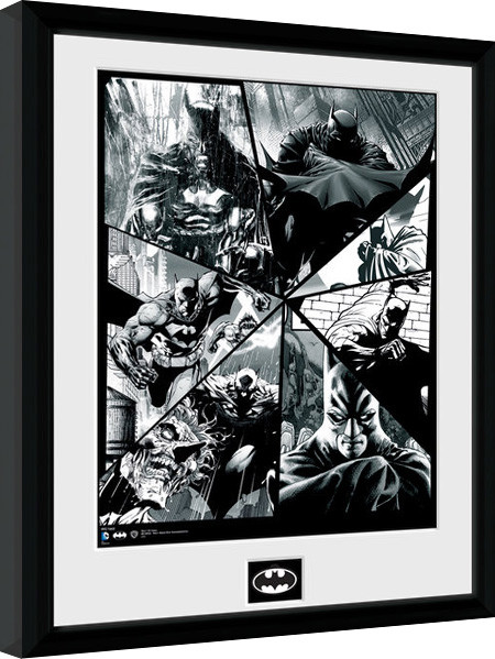 Zarámovaný plagát Batman Comic - Collage