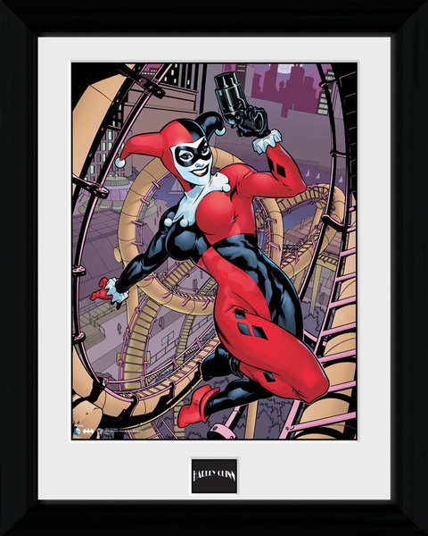 Zarámovaný plagát Batman Comic - Harley Quinn