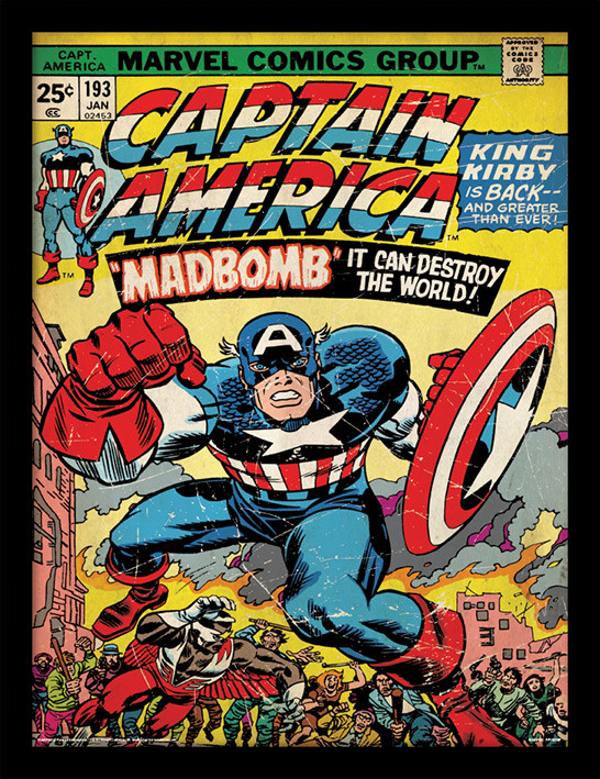 Zarámovaný plagát Captain America - Madbomb