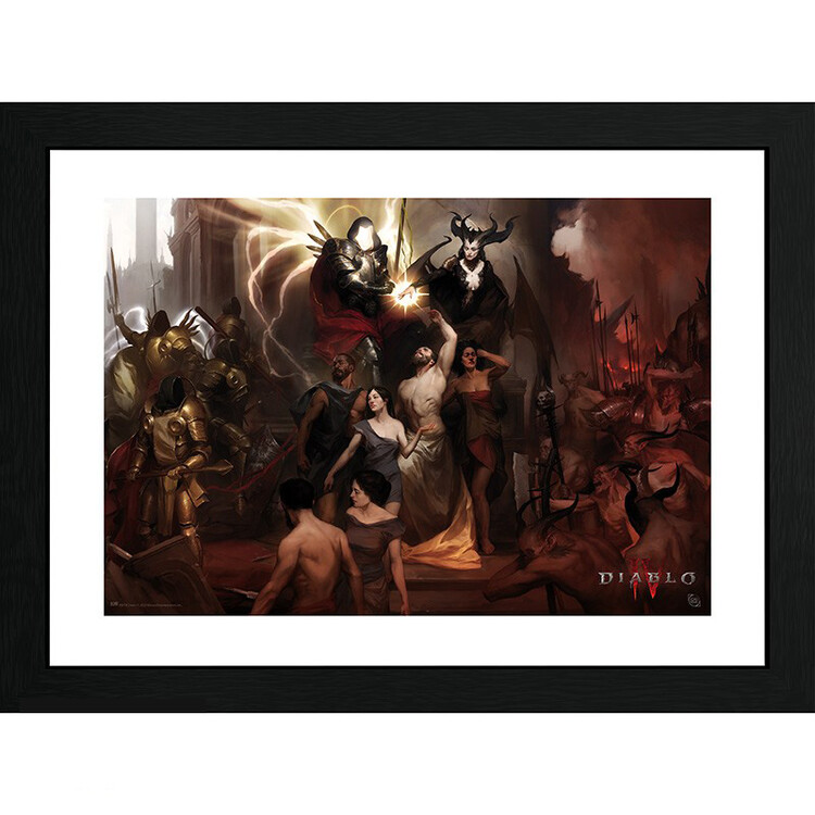 Zarámovaný plagát Diablo IV - Nephalems