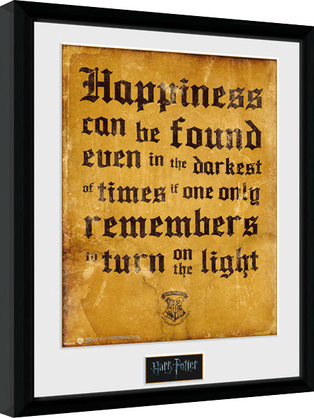 Zarámovaný plagát Harry Potter - Happiness Can Be