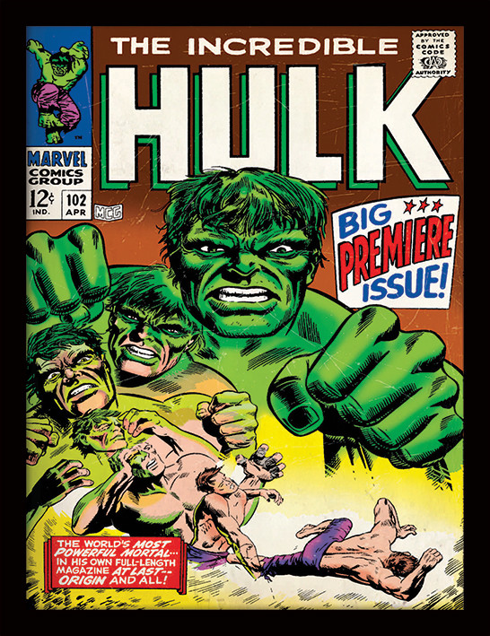 Zarámovaný plagát Hulk - Comic Cover