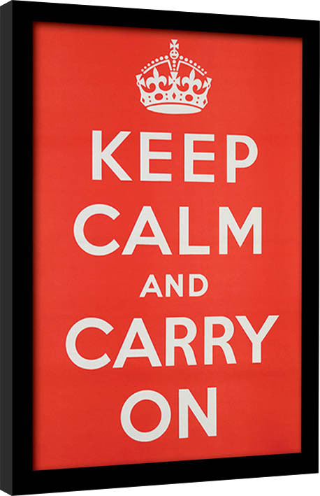 Zarámovaný plagát Keep Calm and Carry On