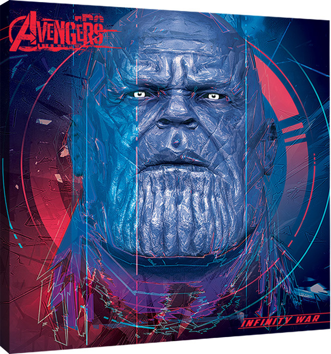 Obraz na plátně Avengers Infinity War - Thanos Cubic Head
