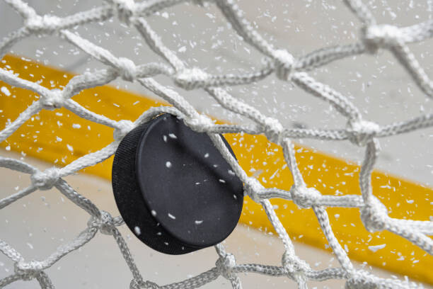 Obraz na plátně Close-up of an Ice Hockey puck