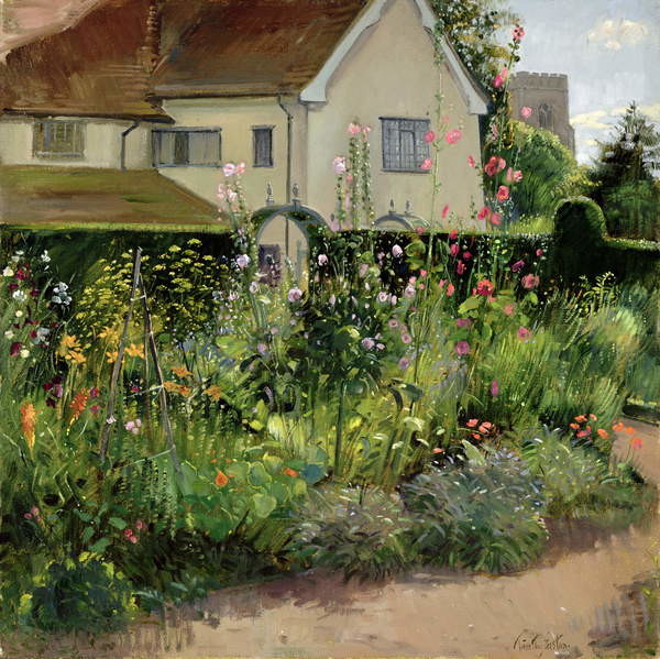 Obraz na plátně Corner of the Herb Garden