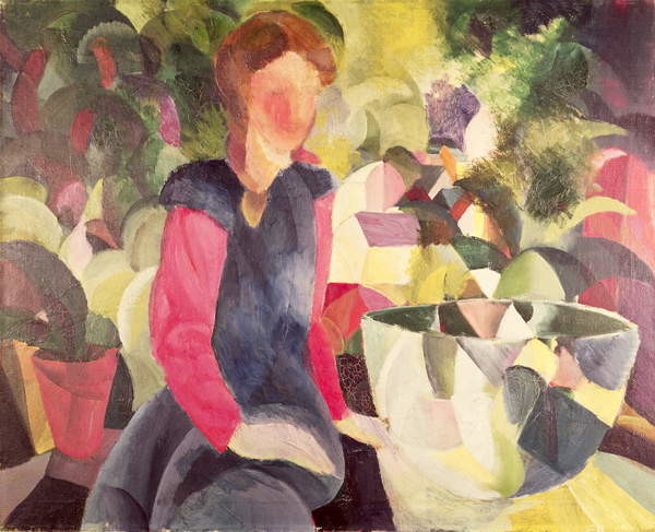 Obraz na plátně Girl with a Fish Bowl, 20th century