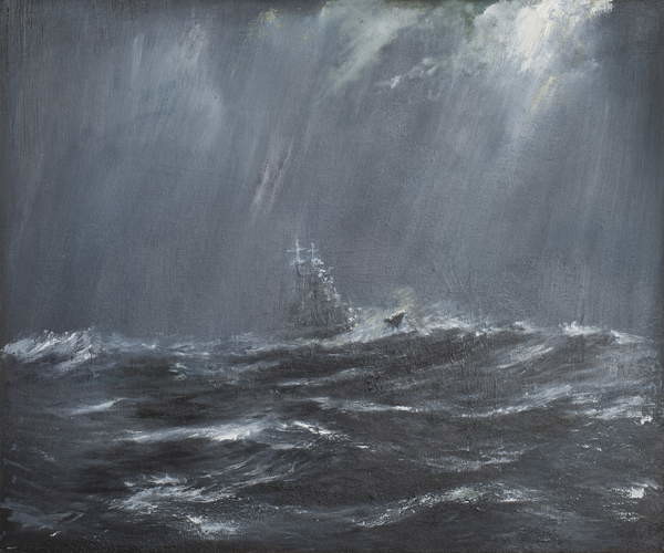 Obraz na plátně Gneisenau in a Storm North Sea 1940, 2006,