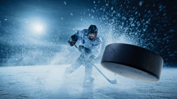 Obraz na plátně Ice Hockey Rink Arena: Professional Player