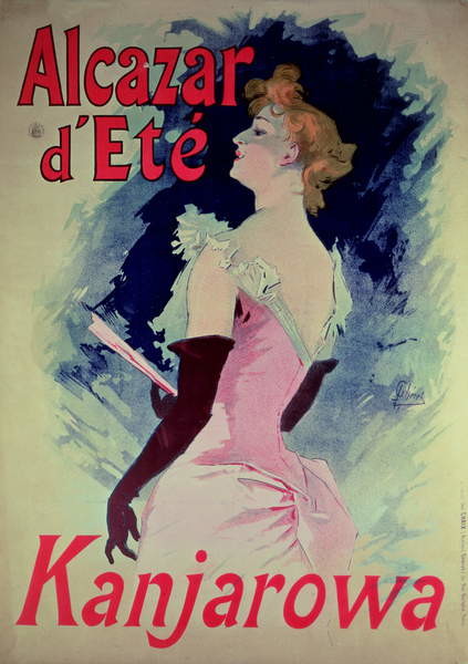 Obraz na plátně Poster advertising Alcazar d'Ete starring Kanjarowa