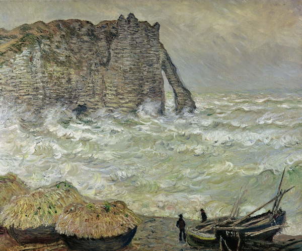 Obraz na plátně Rough Sea at Etretat, 1883