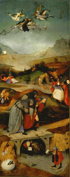 Obraz na plátně Temptation of St. Anthony (left hand panel)