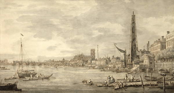 Obraz na plátně The Thames Looking towards Westminster