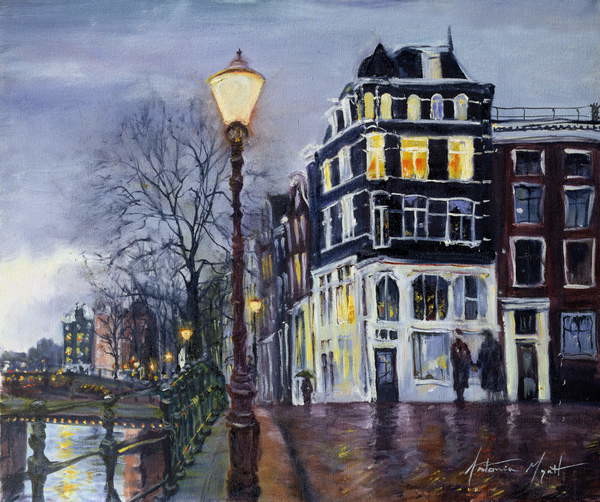 Obraz na plátně At Dusk, Amsterdam, 1999