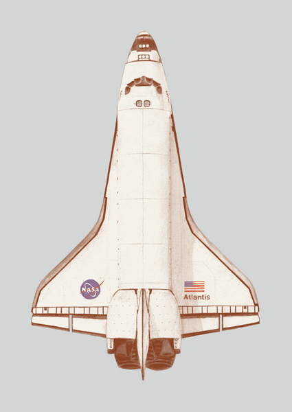 Obraz na plátně Atlantis - Grey background, 2019